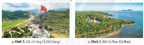 2. LÃNH THỔ VÀ ĐƠN VỊ HÀNH CHÍNHCâu hỏi: Đọc thông tin và quan sát hình 3, em hãy:-  Mô tả hình dạng lãnh thổ phần đất liền của Việt Nam.- Nêu số lượng đơn vị hành chính và kể tên một số tỉnh, thành phố trực thuộc Trung ương của nước ta.Giải chi tiết:- Lãnh thổ phần đất liền của Việt Nam có hình dạng chữ S, hẹp ngang và trải dài theo chiều bắc – nam.- Việt Nam có 63 đơn vị hành chính gồm tỉnh và thành phố trực thuộc Trung ương- Một số thành phố trực thuộc Trung ương là: Hà Nội, Thành phố Hồ Chí Minh,... 3. QUỐC KÌ, QUỐC HUY QUỐC CA NƯỚC CỘNG HÒA XÃ HỘI CHỦ NGHĨA VIỆT NAMCâu hỏi: Đọc thông tin và quan sát các hình 5, 6, em hãy nêu ý nghĩa của Quốc kì, Quốc huy, Quốc ca nước Cộng hoà xã hội chủ nghĩa Việt NamGiải chi tiết:- Quốc kì: thể hiện cho sự thống nhất, độc lập, tự chủ và hoà bình của dân tộc Việt Nam- Quốc huy: thể hiện khát vọng về một nền hoà bình, độc lập, tự do và một nước Việt Nam phát triển thịnh vượng, sánh vai cùng các quốc gia trên thế giới- Quốc ca: thể hiện sự hi sinh to lớn, chiến thắng vinh quang của các thế hệ đi trước và cũng là thể hiện khát vọng độc lập, tự do và phát triển của Việt Nam 4. LUYỆN TẬPXác định trên bản đồ hành chính Việt Nam 5 thành phố trực thuộc Trung ương, quần đảo Trường Sa và quần đảo Hoàng Sa.Giải chi tiết:- 5 thành phố trực thuộc Trung ương là: Hà Nội, Hải Phòng, Đà Nẵng, Thành phố Hồ Chí Minh, Cần Thơ- Quần đảo Trường Sa thuộc tỉnh Khánh Hoà, quần đảo Hoàng Sa thuộc thành phố Đà Nẵng, cả 2 quần đảo đều nằm ở trung tâm biển Đông, thuộc địa phận Việt Nam. 5. VẬN DỤNG