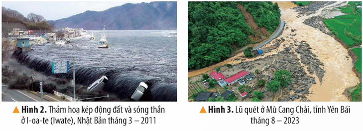 Khởi động: Quan sát hình 1 và dựa vào hiểu biết của bản thân, hãy cho biết nếu Trái Đất tiếp tục nóng lên, điều gì sẽ xảy ra với các đối tượng trong ảnh?Giải chi tiết:Nếu Trái Đất tiếp tục nóng lên sẽ làm tan chảy băng - môi trường sống của những con gấu ở Bắc Cực và chúng sẽ phải đối mặt với việc bị tuyệt chủng 1. VAI TRÒ CỦA THIÊN NHIÊN ĐỐI VỚI CUỘC SỐNG CON NGƯỜICâu hỏi: Đọc thông tin, em hãy:- Nêu vai trò của thiên nhiên đối với cuộc sống của con người- Lấy ví dụ minh hoạ về một trong các vai trò của thiên nhiênGiải chi tiết:- Vai trò của thiên nhiên đối với cuộc sống của con người:+ Là không gian sinh sống, cung cấp nguồn tài nguyên cần thiết cho hoạt động sản xuất và sinh hoạt của con người+ Chứa đựng các chất thải do con người tạo ra- Ví dụ minh hoạ về một trong các vai trò của thiên nhiên: thiên nhiên cung cấp nước trong sinh hoạt để con người sử dụng2. MỘT SỐ VẤN ĐỀ VỀ MÔI TRƯỜNG TRÊN THẾ GIỚICâu hỏi: Đọc thông tin và quan sát các hình từ 2 đến 5, em hãy:- Kể tên một số vấn đề môi trường con người đang phải đối mặt- Trình bày biểu hiện và tác động của một số vấn đề môi trường đóGiải chi tiết:- Một số vấn đề môi trường con người đang phải đối mặt: thiên tai, biến đổi khí hậu, suy giảm tài nguyên thiên nhiên, ô nhiễm môi trường,...- Biểu hiện và tác động của một số vấn đề môi trường là:Vấn đề môi trườngBiểu hiệnTác độngThiên taiBão, lũ, động đất, sóng thần, núi lửa, hạn hán,... xuất hiện ngày càng nhiềuGây thiệt hại về người và tài sản, ảnh hưởng tới sinh hoạt và hoạt động sản xuất của con ngườiBiến đổi khí hậuSự nóng lên toàn cầu và mực nước biển dângLàm suy giảm sức khoẻ của con người và gây thiệt hại về kinh tế, môi trườngSuy giảm tài nguyên thiên nhiênDiện tích rừng tự nhiên và số lượng cá thể, loài sinh vật giảm; tài nguyên khoáng sản dần cạn kiệt;...Làm mất môi trường sống của nhiều loài sinh vật, suy giảm đa dạng sinh học và gây khó khăn cho sinh hoạt và sản xuấtÔ nhiễmmôi trườngMôi trường đất, nước, không khí... một số nơi bị biến đổi theo chiều hướng xấuGia tăng các loại dịch bệnh và làm suy giảm sức khoẻ con người 3. BIỆN PHÁP XÂY DỰNG THẾ GIỚI XANH – SẠCH – ĐẸPCâu hỏi: Đọc thông tin, em hãy đề xuất một số biện pháp để xây dựng thế giới xanh – sạch – đẹpGiải chi tiết:Một số biện pháp để xây dựng thế giới xanh – sạch – đẹp là:- Hạn chế sử dụng túi ni lông, sử dụng các vật dụng có chất liệu từ thiên nhiên- Vứt rác đúng nơi quy định, không xả rác bừa bãi- Không xả nước thải ra sông, hồ,..- Tiết kiệm điện, nước khi không sử dụng- Sử dụng các phương tiện công cộng để di chuyển4. LUYỆN TẬPHãy vẽ sơ đồ về một số vấn đề về môi trường trên thế giớiGiải chi tiết:4. VẬN DỤNG
