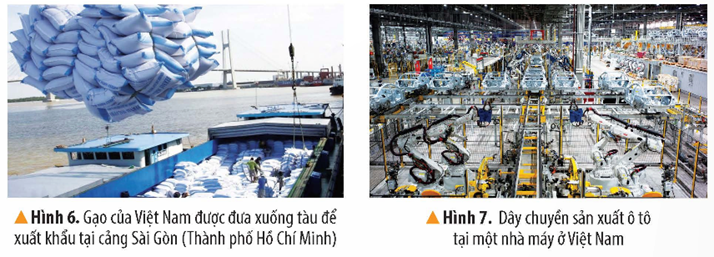 2. ĐẤT NƯỚC THỜI KÌ ĐỔI MỚICâu 1: Đọc thông tin và quan sát các hình từ 6 đến 9, em hãy nêu một số thành tựu về kinh tế - xã hội của đất nước thời kì Đổi mới.Giải chi tiết:Một số thành tựu về kinh tế - xã hội của đất nước thời kì Đổi mới là:- Kinh tế ngày càng phát triển, hàng hoá dồi dào, nhiều sản phẩm vừa cung cấp đủ nhu cầu trong nước vừa được xuất khẩu- Việt Nam vươn lên trở thành một trong những nước xuất khẩu gạo hàng đầu thế giới- Đời sống vật chất và tinh thần của người dân ngày càng được cải thiện, tăng vị thế và uy tín trên trường quốc tế Câu 2: Hãy mô tả một hiện vật hoặc một công trình cụ thể của thời kì Đổi mới ở nước ta hiện nay.Mô tả máy vi tính:- Có nhiều loại khác nhau nhưng thường có 2 loại phổ biến là máy tính để bàn và máy tính xách tay- Một máy tính bao gồm các bộ phận như: bộ xử lý trung tâm (CPU), nộ nhớ (Memory), bộ vào (Input device),...- Máy tính có khả năng xử lý thông tin với tốc độ nhanh chóng, cho phép chúng ta thực hiện các nhiệm vụ mà bằng tay thì không thể hoặc tốn nhiều thời gian3. LUYỆN TẬPHoàn thành bản thống kê (theo gợi ý dưới đây vào vở) về một số thành tựu tiêu biểu của đất nước thời kì Đổi mớiGiải chi tiết:Lĩnh vựcThành tựu tiêu biểuKinh tế- Xuất khẩu các mặt hàng như: gạo, nông sản, thuỷ sản,..- Trở thành một trong những nước xuất khẩu gạo hàng đầu thế giớiVăn hoá, xã hội- Đời sống vật chất và tinh thần của người dân ngày càng được cải thiện- Tăng vị thế và uy tín của Việt Nam trên trường quốc tế 4. VẬN DỤNG