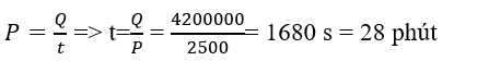 KHỞI ĐỘNGNhiệt lượng cần để làm nóng 1 kg nước lên thêm 1℃ khác với nhiệt lượng cần để làm nóng 1 kg rượu lên thêm 1℃. Đại lượng vật lí nào có thể dùng để mô tả sự khác biệt như trên của các chất khác nhau?Giải chi tiết:Nhiệt lượng cần để làm nóng 1 kg nước lên thêm 1℃ khác với nhiệt lượng cần để làm nóng 1 kg rượu lên thêm 1℃. Đại lượng vật lí có thể dùng để mô tả sự khác biệt như trên của các chất khác nhau đó là nhiệt dung riêng.I. KHÁI NIỆM NHIỆT DUNG RIÊNGCâu hỏi 1: Hãy tìm ví dụ trong đời sống để minh hoạ cho nội dung trên.Giải chi tiết:- Khối lượng của vật: Ví dụ: 1 bình nước có thể tích 200 mL và 1 bình nước có thể tích 600 mL. Đun sôi hai bình ở cùng một nhiệt độ ban đầu, thấy thời gian hai bình sôi khác nhau thì chứng tỏ nhiệt lượng nước thu vào phụ thuộc vào khối lượng.- Độ tăng nhiệt độ của vật: Ví dụ: 1 bình nước có thể tích 200 mL và 1 bình nước có thể tích 600 mL. Đun sôi hai bình ở cùng một nhiệt độ ban đầu, thấy thời gian của bình thứ nhất sôi rồi mà bình thứ hai chưa sôi thì chứng tỏ độ tăng nhiệt độ của bình thứ hai lớn hơn bình thứ nhất, vậy nên nhiệt lượng của nước thu vào phụ thuộc vào độ tăng nhiệt độ của vật.- Tính chất của chất làm vật: Ví dụ: đun nóng miếng đồng và miếng sắt có cùng khối lượng và cùng nhiệt độ ban đầu. Muốn cho miếng đồng và miếng sắt có cùng nhiệt độ như nhau thì thời gian đun nóng cũng khác nhau. Như vậy nhiệt lượng phụ thuộc vào tính chất của chất làm vật. Hoạt động 1 : Biết nhiệt dung riêng của nước lớn gấp hơn hai lần của dầu, tại sao trong bộ tản nhiệt ( làm mát) của máy biến thế, người ta lại dùng dầu mà không dùng nước như trong bộ tản nhiệt của động cơ nhiệt?Giải chi tiết:Dầu trong máy biến thế có chức năng là cách điện và làm mát cho máy, được sử dụng để bảo  quản lõi và cuộn dây của máy biến thế vì chúng được ngâm hoàn toàn bên trong dầu. Dầu trong máy biến thế cũng ngăn chặn quá trình oxy hoá của lớp cách điện bằng giấy cellulose. Dầu cũng có độ nhớt thấp để máy dễ khởi động ở nhiệt độ thấp và khả năng truyền nhiệt vẫn tốt trong khi vận hành.Không dùng nước như trong bộ tản nhiệt của động cơ điện bởi vì nước dẫn điện tốt hơn dầu, dễ gây hỏng hóc và sự cố điện xảy ra, nước dễ bay hơi nên cần bổ sung nước định kỳ, khả năng chống oxy hoá của nước không tốt bằng dầu.Hoạt động 2: Hãy dựa vào giá trị của nhiệt dung riêng của nước và của đất trong bảng 4.1 để giải thích tại sao ban ngày có gió mát thổi từ biển vào đất liền, ban đêm có gió ấm thổi từ đất liền ra biển.Giải chi tiết:Nhiệt dung riêng của nước lớn hơn của đất.Ban ngày có gió mát thổi từ biển vào đất liền là vì nhiệt dung riêng của nước lớn hơn đất mà ban ngày không khí ngoài biển lạnh do, không khí trong đất liền nóng nên nó mang theo nhiệt lượng từ biển vào đất liền và cảm thấy mát.Ban đêm có gió ấm thổi từ đất liền ra biển là vì ban ngày đất liền nhận được rất nhiều nhiệt lượng từ mặt trời nên nhiệt lượng của nó rất cao, nên khi gió thổi từ đất liền ra biển sẽ mang theo lượng nhiệt mà ban ngày đất liền hấp thụ được. Hoạt động 3: Một thùng đựng 20 lít nước ở nhiệt độ 20 ℃. Cho khối lượng riêng của nước là 1000 kg/m3.Tính nhiệt lượng cần truyền cho nước trong thùng để nhiệt độ của nó tăng lên tới 70℃.Tính thời gian truyền nhiệt lượng cần thiết nếu dùng một thiết bị điện có công suất 2,5 kW để đun lượng nước trên. Biết chỉ có 80% điện năng tiêu thụ được dùng để làm nóng nước.Giải chi tiết:a) V= 20 lít = 20.0,001= 0,02 m3 , t= 20℃ , C nước = 4200 (J/kg.K), D nước = 1000 kg/m3Ta có: Q =mc∆T = 0,02.1000.4200.(70-20)=4200000 JNhiệt lượng cần truyền cho nước trong thùng để nhiệt độ của nó tăng từ 20℃ đến 70℃ là 4200000J.b) Ta có:II. THỰC HÀNH ĐO NHIỆT DUNG RIÊNG CỦA NƯỚC