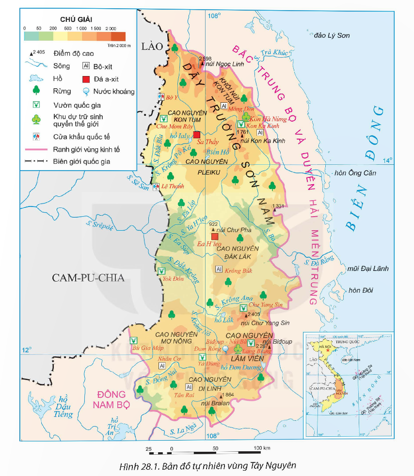 MỞ ĐẦUTây Nguyên có vị trí đặc biệt quan trọng về quốc phòng an ninh. Vùng có nhiều thế mạnh về trồng cây công nghiệp lâu năm, phát triển lâm nghiệp, thuỷ điện, khai thác bô-xít và du lịch. Các ngành kinh tế đó phát triển và phân bố như thế nào? Việc phát triển kinh tế có ý nghĩa gì đối với quốc phòng an ninh?Giải chi tiết:* Sự phát triển và phân bố của các ngành kinh tế: Sự phát triểnPhân bốTrồng cây công nghiệp lâu năm- Diện tích cây công nghiệp lâu năm luôn chiếm tỉ lệ cao so với cả nước. - Năm 2021, diện tích cây công nghiệp của vùng là 981,2 nghìn ha, chiếm 44,5% diện tích cây công nghiệp lâu năm của cả nước. - Vùng đã ứng dụng công nghệ cao (công nghệ sinh học, tự động hoá,...) trong sản xuất và chế biến nên năng suất và chất lượng sản phẩm tăng; công nghiệp chế biến các sản phẩm đã được hiện đại hoá, xây dựng được một số thương hiệu cà phê, hồ tiêu,... trên thị trường thế giới.- Cơ cấu cây công nghiệp khá đa dạng. Một số cây công nghiệp chính là cà phê, cao su, hồ tiêu, điều, chè, mắc ca, са сао,...- Cà phê là cây công nghiệp quan trọng số một ở Tây Nguyên, được trồng nhiều nhất ở tỉnh Đắk Lắk.+ Cao su: được trồng chủ yếu ở các tỉnh Gia Lai, Đắk Lắk.+ Hồ tiêu: được trồng nhiều ở Đắk Nông, Đắk Lắk và Gia Lai.+ Điều: tập trung chủ yếu ở Đắk Lắk, Gia Lai và Lâm Đồng.+ Ngoài ra, các tỉnh Đắk Nông, Đắk Lắk phát triển một số cây công nghiệp như ca cao, mắc ca.... + Chè: tập trung chủ yếu ở Lâm Đồng. Lâm nghiệp- Ngành lâm nghiệp của vùng gồm các hoạt động khai thác, chế biến lâm sản và trồng rừng, khoanh nuôi, bảo vệ rừng.- Năm 2021, sản lượng gỗ khai thác của vùng là 753,7 nghìn m³, riêng tỉnh Đắk Lắk chiếm 50,3% sản lượng gỗ khai thác toàn vùng.- Ngoài ra, một số loại lâm sản ngoài gỗ như: măng, dược liệu,... cũng được khai thác tạo thêm sinh kế cho người dân.- Công tác quản lí, bảo vệ rừng ở Tây Nguyên đã được tăng cường - Gia Lai có diện tích rừng trồng mới hằng năm lớn nhất trong vùng.-Các khu dự trữ sinh quyển của thế giới Kon Hà Nừng (Gia Lai), Lang Biang (Lâm Đồng) và các vườn quốc gia như: Chư Mom Ray (Kon Tum), Yok Đôn (Đắk Lắk, Đắk Nông), Chư Yang Sin (Đắk Lắk),... Thủy điện- Tây Nguyên phát triển thuỷ điện lớn thứ hai cả nước. - Sản lượng thuỷ diện sản xuất năm 2021 chiếm khoảng 20% tổng sản lượng thuỷ điện của cả nước. Trong vùng đã xây dựng nhiều nhà máy thuỷ điện:- Trên lưu vực sông Sê San dã có các nhà máy thuỷ điện lớn như: Ialy (720 MW), Sê San 3 (260 MW), Sê San 3A (108 MW), Sê San 4 (360 MW),... - Trên lưu vực sông Srêpôk có các nhà máy thuỷ điện là Buôn Kuốp (280 MW), Srêpôk 3 (220 MW), Srêpôk 4 (80 MW), Buồn Tua Srah (86 MW),... - Trên sông Đồng Nai có các nhà máy thuỷ điện là Đồng Nai 3 (180 MW), Đồng Nai 4 (340 MW)....Khai thác bô – xít- Tây Nguyên có trữ lượng bô-xít lớn nhất cả nước (khoảng 8,2 tỉ tấn), chiếm gần 90% trữ lượng cả nước, phân bố chủ yếu ở Lâm Đồng, Đắk Nông.- Khai thác bô-xít thu hút vốn đầu tư trong và ngoài nước, thúc đẩy sự phát triển kinh tế - xã hội của vùng Tây Nguyên.Các mỏ khai thác bô-xít chủ yếu tập trung ở hai tỉnh Lâm Đồng và Đắk Nông.  Du lịch- Số lượng khách du lịch ngày càng tăng trong giai đoạn 2010 – 2019, năm 2019 đạtkhoảng 6,6 triệu lượt khách.- Do ảnh hưởng của đại dịch COVID-19, số lượng khách du lịch năm 2021 giảm còn dưới 3 triệu lượt khách. - Từ năm 2022, số lượt khách du lịch đến vùng có xu hướng phục hồi. - Các loại hình du lịch chủ yếu trong vùng là du lịch sinh thái, du lịch văn hoá, du lịch cộng đồng, du lịch nghỉ dưỡng.- Một số điểm du lịch nổi bật ở Tây Nguyên là Buôn Đôn, Măng Đen, Bảo tàng cà phê Buôn Ma Thuột, hỗ Lắk, Lang Biang.... - Các trung tâm du lịch trong vùng là Đà Lạt và Buôn Ma Thuột. * Ý nghĩa đối với quốc phòng an ninh:- Phát triển kinh tế góp phần khai thác thế mạnh, nâng cao vị thế kinh tế của vùng và củng cố quốc phòng an ninh.- Vùng tiếp giáp với Lào và Cam-pu-chia, có nhiều cửa khẩu thông thương. - Tây Nguyên là nơi cư trú của nhiều dân tộc thiểu số, giàu bản sắc văn hoá và truyển thống đấu tranh anh dũng chống giặc ngoại xâm. => Phát triển kinh tế - xã hội của vùng là góp phần gìn giữ bản sắc văn hoá dân tộc, nâng cao chất lượng cuộc sống của đồng bào các dân tộc từ đó củng cố sức mạnh quốc phòng an ninh. I. KHÁI QUÁTCâu hỏi: Dựa vào thông tin mục I và hình 28.1, hãy:- Trình bày vị trí địa lí, phạm vi lãnh thổ của vùng Tây Nguyên.- Nêu khái quát về đặc điểm dân số của vùng.Giải chi tiết:1. Vị trí địa lí và phạm vi lãnh thổ-- Tây Nguyên gồm 5 tỉnh là Kon Tum, Gia Lai, Đắk Lắk, Đắk Nông và Lâm Đồng. Diện tích của vùng năm 2021 khoảng 51,5 nghìn km².- Vùng giáp với hai nước láng giềng là Lào và Cam-pu-chia, giáp với các vùng Đồng Nam Bộ, Bắc Trung Bộ và Duyên hải miền Trung. - Tây Nguyên có vị trí đặc biệt quan trọng về quốc phòng an ninh, phát triển kinh tế, giao thương trong nước và thế giới.2. Dân số- Năm 2021, Tây Nguyên có số dân khoảng 6 triệu người, tỉ lệ gia tăng dân số tự nhiên là 1,25%. - Mật độ dân số của vùng thấp nhất cả nước, năm 2021 là 111 người/km², tỉ lệ dân thành thị là 28,9%.- Tây Nguyên có nhiều dân tộc cùng chung sống như: Xơ-dăng, Ba-na, Gia-rai, Ê-đê, Cơ-ho, Kinh, Mường, HMông,... II. KHAI THÁC CÁC THẾ MẠNH KINH TẾ Ở VÙNG TÂY NGUYÊNCâu hỏi: Dựa vào thông tin mục a và hình 28.1, hãy phân tích thế mạnh, hạn chế (về tự nhiên, kinh tế - xã hội) đối với phát triển cây công nghiệp lâu năm ở vùng Tây Nguyên.    Giải chi tiết:a. Về tự nhiên* Thế mạnh- Địa hình và đất: + Tây Nguyên có địa hình chủ yếu là các cao nguyên xếp tầng với độ cao khác nhau như các cao nguyên: Kon Tum, Pleiku, Đắk Lắk, Lâm Viên, Mơ Nông, Di Linh,... + Bề mặt địa hình tương đối bằng phẳng. Tây Nguyên có diện tích đất badan - lớn, => thuận lợi cho quy hoạch vùng chuyên canh cây công nghiệp quy mô lớn có mức độ tập trung cao.- Khí hậu: mang tính chất cận xích đạo, có sự phân hoá theo độ cao và theo mùa rõ rệt=> thuận lợi cho canh tác và phát triển cây công nghiệp với cơ cấu đa dạng (cây công nghiệp nhiệt đới, cận nhiệt đới).- Nguồn nước: + Tây Nguyên có nhiều sông như Sê San, Srêpôk, Đồng Nai,... nhiều hỗ tự nhiên và nhân tạo như hổ Lắk (Đắk Lắk), hő Ialy (Kon Tum, Gia Lai),... => Là nguồn cung cấp nước tưới cho cây công nghiệp. + Nguồn nước ngầm có trữ lượng khá phong phú có vai trò quan trọng trong việc cung cấp nước tưới vào mùa khô.* Hạn chế+ Mùa khô ở Tây Nguyên kéo dài 4 đến 5 tháng=> Gây khô hạn và thiếu nước tưới cho cây trồng. + Đất ở khu vực đổi núi dễ bị rửa trôi, xói mòn,... + Tác động của biến đổi khí hậu cũng ảnh hưởng nhất định đến diện tích và sản lượng cây công nghiệp.b. Về kinh tế - xã hội* Thế mạnh- Nguồn lao động ở Tây Nguyên có truyền thống và kinh nghiệm trong sản xuất cây công nghiệp. - Trình độ người lao động ngày càng nâng cao, tạo điều kiện để áp dụng khoa học - công nghệ vào sản xuất và chế biển sản phẩm cây công nghiệp.- Cơ sở hạ tầng và cơ sở vật chất – kĩ thuật được cải thiện, khoa học – công nghệ được ứng dụng rộng rãi trong sản xuất và chế biến sản phẩm, thị trường được mở rộng cả trong nước và quốc tế,...=> thúc đẩy sản xuất cây công nghiệp của vùng.* Hạn chế: Thị trường tiêu thụ các sản phẩm cây công nghiệp có nhiều biến động; công nghiệp chế biến sản phẩm còn nhiều hạn chế. Câu hỏi: Dựa vào thông tin mục b và hình 28.2, hãy trình bày sự phát triển và phân bố cây công nghiệp lâu năm ở vùng Tây Nguyên.Giải chi tiết:- Tây Nguyên là vùng chuyên canh cây công nghiệp lâu năm lớn của nước ta.- Diện tích cây công nghiệp lâu năm luôn chiếm tỉ lệ cao so với cả nước. - Năm 2021, diện tích cây công nghiệp của vùng là 981,2 nghìn ha, chiếm 44,5% diện tích cây công nghiệp lâu năm của cả nước. - Vùng đã ứng dụng công nghệ cao (công nghệ sinh học, tự động hoá,...) trong sản xuất và chế biến nên năng suất và chất lượng sản phẩm tăng; công nghiệp chế biến các sản phẩm đã được hiện đại hoá, xây dựng được một số thương hiệu cà phê, hồ tiêu,... trên thị trường thế giới.- Cơ cấu cây công nghiệp khá đa dạng. Một số cây công nghiệp chính là cà phê, cao su, hồ tiêu, điều, chè, mắc ca, са сао,... Sự phát triểnPhân bốCà phê- Là cây công nghiệp quan trọng số một ở Tây Nguyên. - Năm 2021, vùng chiếm khoảng 90% diện tích và 94% sản lượng cà phê của cả nước. - Nhiều công nghệ mới được ứng dụng trong sản xuất, thâm canh cà phê tạo ra sản phẩm sạch mang lại hiệu quả kinh tế cao.Cà phê được trồng nhiều nhất ở tỉnh Đắk Lắk.Cao suNăm 2021, vùng chiếm khoảng 25% diện tích cao su của cả nước.Cao su được trồng chủ yếu ở các tỉnh Gia Lai, Đắk Lắk.Hồ tiêu- Đang được phát triển mạnh ở Tây Nguyên,- Diện tích có xu hướng tăng nhanh.Các tỉnh trồng nhiều hồ tiêu là Đắk Nông, Đắk Lắk và Gia Lai.ĐiềuLà cây công nghiệp đang được chú trọng phát triển, Là mặt hàng xuất khẩu có giá trị của vùng,tập trung chủ yếu ở Đắk Lắk, Gia Lai và Lâm Đồng.Chè- Diện tích năm 2021 chiếm gần 9% diện tích chè của cả nước.- Hiện nay, vùng đã ứng dụng công nghệ mới trong trồng, chăm sóc và chế biến chè. - Tập trung chủ yếu ở Lâm Đồng.- Các nhà máy chế biến chè trong vùng tập trung ở Lâm Đồng và Gia Lai. Câu hỏi: Dựa vào thông tin mục 2 và hình 28.1, 28.2, hãy:- Nêu thế mạnh để phát triển lâm nghiệp ở vùng Tây Nguyên.         - Trình bày hiện trạng phát triển lâm nghiệp ở vùng. Giải chi tiết:a. Thế mạnh phát triển lâm nghiệp- Tây Nguyên có diện tích rừng khá lớn. Năm 2021, tổng diện tích rừng hơn 2,5 triệu ha, chiếm 17,5% diện tích rừng cả nước. - Rừng Tây Nguyên có đa dạng sinh học cao, có nhiều loại cây gỗ, dược liệu quý,... Trong vùng có nhiều vườn quốc gia, khu dự trữ sinh quyển thế giới như Yok Đôn, Kon Hà Nừng, Tà Đùng....- Khí hậu có tính chất cận xích đạo, nên nhiệt độ cao, lượng mưa lớn, thuận lợi cho việc trồng rừng và khoanh nuôi rừng tự nhiên.- Chính sách giao đất giao rừng, phát triển kinh tế,... góp phần giữ vững diện tích rừng tự nhiên, thúc đẩy công tác trồng rừng....b. Hiện trạng phát triển- Ngành lâm nghiệp của vùng gồm các hoạt động khai thác, chế biến lâm sản và trồng rừng, khoanh nuôi, bảo vệ rừng.- Năm 2021, sản lượng gỗ khai thác của vùng là 753,7 nghìn m³, riêng tỉnh Đắk Lắk chiếm 50,3% sản lượng gỗ khai thác toàn vùng.- Ngoài ra, một số loại lâm sản ngoài gỗ như: măng, dược liệu,... cũng được khai thác tạo thêm sinh kế cho người dân.- Trồng rừng cũng đang được chú trọng. Gia Lai có diện tích rừng trồng mới hằng năm lớn nhất trong vùng.- Công tác quản lí, bảo vệ rừng ở Tây Nguyên đã được tăng cường đặc biệt là bảo vệ nghiêm ngặt diện tích rừng tự nhiên, rừng phòng hộ, rừng đặc dụng. - Các khu dự trữ sinh quyển của thế giới Kon Hà Nừng (Gia Lai), Lang Biang (Lâm Đồng) và các vườn quốc gia như: Chư Mom Ray (Kon Tum), Yok Đôn (Đắk Lắk, Đắk Nông), Chư Yang Sin (Đắk Lắk),... được bảo vệ để bảo tồn nguồn gen và các hệ sinh thái rừng của vùng. Câu hỏi: Dựa vào thông tin mục 3 và hình 28.1, 28.2, hãy:- Nêu thế mạnh để phát triển thủy điện ở vùng Tây Nguyên.- Trình bày hiện trạng phát triển thủy điện ở vùng.         Giải chi tiết:1. Thế mạnh phát triển thủy điện- Tây Nguyên có trữ năng thuỷ điện lớn thứ hai sau vùng Trung du và miền núi Bắc Bộ. - Trữ năng thuỷ điện của vùng tập trung ở một số hệ thống sông như Sê San, Srêpôk, Đồng Nai,...- Nhu cầu sử dụng diện để phát triển kinh tế - xã hội ngày càng cao, những thành tựu khoa học công nghệ tiên tiến đã được ứng dụng trong xây dựng và vận hành các nhà máy thuỷ điện, tạo điều kiện thuận lợi để phát triển thuỷ điện trong vùng.2. Hiện trạng phát triển- Tây Nguyên phát triển thuỷ điện lớn thứ hai cả nước.- Sản lượng thuỷ diện sản xuất năm 2021 chiếm khoảng 20% tổng sản lượng thuỷ điện của cả nước. - Trong vùng dã xây dựng nhiều nhà máy thuỷ điện.:+ Trên lưu vực sông Sê San dã có các nhà máy thuỷ điện lớn như: Ialy (720 MW), Sê San 3 (260 MW), Sê San 3A (108 MW), Sê San 4 (360 MW),... + Trên lưu vực sông Srêpôk có các nhà máy thuỷ điện là Buôn Kuốp (280 MW), Srêpôk 3 (220 MW), Srêpôk 4 (80 MW), Buồn Tua Srah (86 MW),... + Trên sông Đồng Nai có các nhà máy thuỷ điện là Đồng Nai 3 (180 MW), Đồng Nai 4 (340 MW)....- Việc xây dựng các nhà máy thuỷ điện trong vùng đã cung cấp nguồn điện thúc đẩy kinh tế phát triển; điều tiết nước, giữ mực nước ngắm, ngăn lũ lụt; phát triển giao thông, nuôi trồng thuỷ sản và du lịch. Câu hỏi: Dựa vào thông tin mục 4 và hình 28.1, 28.2, hãy phân tích thế mạnh và trình bày hiện trạng khai thác bô-xít ở vùng Tây Nguyên.            Giải chi tiết:- Tây Nguyên có trữ lượng bô-xít lớn nhất cả nước (khoảng 8,2 tỉ tấn), chiếm gần 90% trữ lượng cả nước, phân bố chủ yếu ở Lâm Đồng, Đắk Nông.- Nhu cầu của thị trường về sản phẩm a-lu-min và nhôm lớn, nhiều chính sách ưu tiên phát triển ngành theo hướng phát triển bền vững là động lực thúc đẩy các ngành khai thác và chế biến bô-xít ở vùng.- Khai thác bô-xít thu hút vốn đầu tư trong và ngoài nước, thúc đẩy sự phát triển kinh tế - xã hội của vùng Tây Nguyên.- Các mỏ khai thác bô-xít chủ yếu tập trung ở hai tỉnh Lâm Đồng và Đắk Nông. + Quặng bô-xít được khai thác để chế biến thành a-lu-min, nguyên liệu chính để sản xuất bột nhôm.+ Năm 2021, các nhà máy trong vùng sản xuất được khoảng 680 nghìn tấn a-lu-min. + Hai cơ sở chế biến a-lu-min và bột nhôm là Tân Rai (Lâm Đồng) và Nhân Cơ (Đắk Nông).- Phát triển công nghiệp khai thác bô-xít cần đi đôi với công tác bảo vệ môi trường. Câu hỏi: Dựa vào thông tin mục 5 và hình 28.1, 28.2, hãy:- Nêu thế mạnh để phát triển du lịch ở vùng Tây Nguyên.         - Trình bày hiện trạng phát triển du lịch ở vùng.Giải chi tiết:a. Thế mạnh phát triển du lịchTây Nguyên có nhiều thế mạnh dễ phát triển du lịch:- Tài nguyên du lịch: + Các tài nguyên du lịch tự nhiên có giá trị trong vùng như: Khu bảo tồn thiên nhiên Ngọc Linh, Măng Đen,... khu dự trữ sinh quyển Kon Hà Nừng, Lang Biang; nhiều thác nước, hồ đẹp như hồ Lắk, Biển Hồ,.... + Tài nguyên du lịch văn hoá nổi bật là Không gian văn hoá Công chiêng Tây Nguyên, các di tích lịch sử – văn hoá, các làng nghề truyền thống, các lễ hội đặc sắc như: lễ hội cà phê, lễ hội trà Bảo Lộc, Festival hoa Đà Lạt... Lâm Đồng- Cơ sở vật chất – kĩ thuật, cơ sở hạ tầng phục vụ cho ngành du lịch đã được chú trọng đầu tư, việc ứng dụng công nghệ số trong quản lí, vận hành du lịch ngày càng tốt hơn, tạo thuận lợi cho du lịch của vùng phát triển.b. Hiện trạng phát triển- Số lượng khách du lịch ngày càng tăng trong giai đoạn 2010 – 2019, năm 2019 đạtkhoảng 6,6 triệu lượt khách.- Do ảnh hưởng của đại dịch COVID-19, số lượng khách du lịch năm 2021 giảm còn dưới 3 triệu lượt khách. - Từ năm 2022, số lượt khách du lịch đến vùng có xu hướng phục hồi. - Các loại hình du lịch chủ yếu trong vùng là du lịch sinh thái, du lịch văn hoá, du lịch cộng đồng, du lịch nghỉ dưỡng.- Một số điểm du lịch nổi bật ở Tây Nguyên là Buôn Đôn, Măng Đen, Bảo tàng cà phê Buôn Ma Thuột, hỗ Lắk, Lang Biang.... - Các trung tâm du lịch trong vùng là Đà Lạt và Buôn Ma Thuột. III. Ý NGHĨA CỦA VIỆC PHÁT TRIỂN KINH TẾ - XÃ HỘI ĐỐI VỚI QUỐC PHÒNG AN NINHCâu hỏi: Dựa vào thông tin mục III, hãy nêu ý nghĩa của phát triển kinh tế - xã hội đối với quốc phòng an ninh ở Tây NguyênGiải chi tiết:- Tây Nguyên có diện tích rộng, nhiều thế mạnh để phát triển kinh tế. - Phát triển kinh tế góp phần khai thác thế mạnh, nâng cao vị thế kinh tế của vùng và củng cố quốc phòng an ninh.- Vùng tiếp giáp với Lào và Cam-pu-chia, có nhiều cửa khẩu thông thương. Phát triển kinh tế – xã hội, xây dựng các khu kinh tế cửa khẩu, tăng cường sự thông thương, hợp tác kinh tế với các nước giúp củng cố quốc phòng an ninh.- Tây Nguyên là nơi cư trú của nhiều dân tộc thiểu số, giàu bản sắc văn hoá và truyển thống đấu tranh anh dũng chống giặc ngoại xâm. => Phát triển kinh tế - xã hội của vùng là góp phần gìn giữ bản sắc văn hoá dân tộc, nâng cao chất lượng cuộc sống của đồng bào các dân tộc từ đó củng cố sức mạnh quốc phòng an ninh. LUYỆN TẬP, VẬN DỤNG