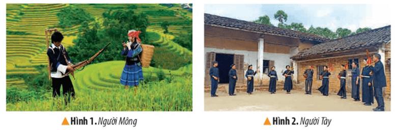 KHỞI ĐỘNGCâu hỏi:  Hãy nêu những hiểu biết của em về con người và hoạt động sản xuất ở vùng Trung du và miền núi Bắc Bộ. Giải chi tiết:- Đây là vùng có địa hình cao nhất cả nước, tập trung nhiều dân tộc ít người.Một số dân tộc như Mường, Thái, Dao, Mông, Tày,... Mỗi dân tộc có một tiếng nói, tập quán sinh hoạt và trang phục truyên thống riêng, tạo nên sự đa dạng về văn hóa của vùng.- Trung du Bắc Bộ có điều kiện thuận lợi phát triển cây ăn quả và cây công nghiệp. Vùng cũng nổi tiếng trồng lúa trên đất dốc, người dân khu vực miền núi đã xẻ sườn núi thành những bậc phẳng làm ruộng bậc thang.KHÁM PHÁ1. DÂN CƯCâu 1: Đọc thông tin và quan sát các hình 1, 2, em hãy kể tên một số dân tộc sinh sống ở vùng Trung du và miền núi Bắc Bộ.Giải chi tiết:- Một số dân tộc sinh sống ở vùng Trung du và miền núi Bắc Bộ: Mường, Tày, Nùng, Dao, Thái, Mông,..Câu 2: Đọc thông tin và quan sát hình 3, em hãy:- Cho biết những tin nào có mật độ dân số dưới 100 người/ km2.- Cho biết những tin nào có mật độ dân số trên 400 người/ km2.- Nhận xét về sự phân bố dân cư ở vùng Trung du và miền núi Bắc Bộ.Giải chi tiết:- Những nơi có mật độ dân thấp dưới 100 người/ km2 ở khu vực vùng núi, trung du và nông thôn.- Những nơi có mật độ dân cao trên 400 người/ km2 ở khu vực thành thị, nơi tập trung buôn bán đông đúc.- Sự phân bố dân cư khu vực không đồng đều. Cao ở vùng thành thị, khu nhiều chợ cơ sở hạ tầng phát triển và thấp ở các vùng điều kiện tự nhiên, kinh tế khó khăn.2. MỘT SỐ CÁCH THỨC KHAI THÁC TỰ NHIÊNa) Làm ruộng bậc thangCâu hỏi:Đọc thông tin và quan sát hình 4, em hãy cho biết vai trò của ruộng bậc thang đối với đời sống và sản xuất của người dân khu vực miền núi Bắc Bộ. Giải chi tiết:Vai trò của việc trồng ruộng bậc thang: Đảm bảo nguồn lương thực, hạn chế tình trang phá rừng làm nương, tạo vẻ đẹp thiên nhiên thu hút du khách đến.b) Xây dựng các công trình thủy điệnCâu hỏi: Đọc thông tin và quan sát các hình 5, 6 em hãy kể tên và xác định trên lược đồ một số nhà máy thủy điện ở vùng Trung du và miền núi Bắc Bộ.Giải chi tiết:Một số nhà máy ở Vùng trung du và miền núi Bắc Bộ: Thủy điện Sơn La, thủy điện Hòa Bình..c) Khai thác khoáng sảnCâu hỏi: Đọc thông tin và quan sát hình 6, em hãy:- Xác định trên lược đồ một số mỏ khoáng sản ở vùng Trung du và miền núi Bắc Bộ.- Kể tên một số sản phẩm có nguồn gốc từ khoáng sản của vùng Trung du và miền núi Bắc Bộ..Giải chi tiết:- Một số khoáng sản ở vùng Trung du và miền núi Bắc Bộ: Vàng, than, đồng, titan...- Một số sản phẩm có nguồn gốc từ khoáng sản của vùng Trung du và miền núi Bắc Bộ: Than cho sản xuất điện, đá vôi làm vật liệu xây dựng…LUYỆN TẬPCâu hỏi: Vẽ sơ đồ tư duy thể hiện một số cách thức khai thác tự nhiên ở vùng Trung du và miền núi Bắc bộ ( vai trò, phân bố)Giải chi tiết:VẬN DỤNG