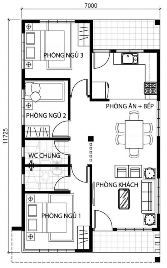 I. NỘI DUNG BẢN VẼ NHÀCâu hỏi: Em có biết các kí hiệu trên Hình 5.1 được dùng để kí hiệu các bộ phận nào của ngôi nhà không?Giải chi tiết:a. Cửa sổ képb. Cầu thang trên mặt cắtc. Cửa đi đơn hai cánhd. Cầu thang trên mặt bằng II. KÍ HIỆU QUY ƯỚC MỘT SỐ BỘ PHẬN CỦA NGÔI NHÀ III. ĐỌC BẢN VẼ NHÀTHỰC HÀNHCâu hỏi: Đọc bản vẽ nhà trên Hình 5.4 theo trình tự ở bảng 5.2Giải chi tiết:Trình tự đọcNội dung đọcKết quả đọc bản vẽ gối đỡ (Hình 3.6)Bước 1. Khung tên- Tên gọi ngôi nhà- Tỉ lệ- Nhà mái bằng- 1 : 120Bước 2. Hình biểu diễnTên gọi các hình biểu diện Mặt đứng, mặt cắt, mặt bằngBước 3. Kích thước- Kích thước chung - Kích thước từng bộ phận- 14 400 - 7 000 - 4 200- Phòng khách, phòng bếp:   6 200 - 4 800- Nhà vệ sinh: 4 800 - 2 200- Phòng ngủ 1: 4 800 - 3 000- Phòng ngủ 2: 7 000 - 3 000- Hành lang: 9 400 - 2 200Bước 4. Các bộ phận- Số phòng- Số cửa đi và cửa sổ- Các bộ phận khác- 1 phòng khách + phòng bếp, 1 nhà vệ sinh, 2 phòng ngủ- 1 cửa đi 2 cánh, 3 cửa đi 1 cánh, 2 cửa sổ kép, 3 cửa sổ đơn VẬN DỤNG