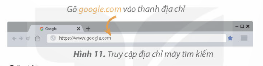 KHỞI ĐỘNGKhoa: Hôm qua bố tớ vừa dạy cho tớ cách tìm kiếm thông tin trên Internet đấy. Chúng ta có thể tìm kiếm thông tin về các đời vua Hùng để hoàn thành bài tập nhóm môn Lịch sử và Địa lí.Minh: Hay đấy! Cậu hướng dẫn cho tớ cách tìm kiếm thông tin được không?Khoa: Trước tiên, cậu phải xác định được chủ đề mình định tìm kiếm, từ đó tìm các từ hoặc cụm từ liên quan đến thông tin tìm kiếm.Câu hỏi: Theo em, bạn Khoa và bạn Minh đang cần tìm thông tin theo chủ đề gì? Với chủ để đó, em hãy đưa ra các từ hoặc cụm từ gợi ý để các bạn tìm kiếm thông tin.Giải chi tiết:Bạn Khoa và bạn Minh đang cần tìm thông tin theo chủ đề các đời vua Hùng, môn Lịch sử và Địa lí.Các từ hoặc cụm từ gợi ý để các bạn tìm kiếm thông tin:Các đời vua Hùng.Vua Hùng. 1. TÌM KIẾM THÔNG TIN TRÊN INTERNETCâu hỏi: Bạn Khoa đã chỉ cho bạn Minh tìm thông tin trên Internet bằng cách truy cập vào trang web nào? Em hãy nhận xét kết quả tìm kiếm. Giải chi tiết:Bạn Khoa đã chỉ cho bạn Minh tìm thông tin trên Internet bằng cách truy cập vào trang web google.comKết quả tìm kiếm cho kết quả liên quan đến vua Hùng. Câu 1: Nếu muốn tìm kiếm thông tin về Bảo tàng Dân tộc học Việt Nam thì từ khóa nào là phù hợp nhất?A. Bảo tàng. B. Bảo tàng Dân tộc học Việt Nam.C. Bảo tàng Việt Nam. D. Các dân tộc ở Việt Nam.Giải chi tiết:B. Bảo tàng Dân tộc học Việt Nam.. Câu 2: Sắp xếp các bước theo đúng thứ tự để tìm kiếm thông tin.a) Truy cập vào máy tìm kiếm.b) Gõ từ khóa vào ô tìm kiếm.c) Xác định từ khóa.d) Nháy chuột vào một siêu liên kết để mở trang web xem thông tin chi tiết.Giải chi tiết:c) Xác định từ khóa.a) Truy cập vào máy tìm kiếm.b) Gõ từ khóa vào ô tìm kiếm.d) Nháy chuột vào một siêu liên kết để mở trang web xem thông tin chi tiết. 2. THỰC HÀNH TÌM THÔNG TIN TRÊN INTERNETCâu hỏi: Sử dụng máy tìm kiếm để tìm kiếm các thông tin về Hồ Gươm.Giải chi tiết:Những hướng dẫn sau đây sử dụng máy tìm kiếm Google để minh họaBước 1: Xác định từ khóa là Hồ Gươm.Bước 2: Mở trình duyệt web và gõ địa chỉ máy tìm kiếm vào thanh địa chỉ:Bước 3: Gõ từ Ho Guom vào ô tìm kiếm (có thể chọn một vụm từ gợi ý trong danh sách đổ xuống), rồi nhấn phím Enter.Bước 4: Kết quả tìm kiếm là danh sách các trang web có chứa từ khóa tìm kiếm. Em hãy quan sát và nhận xét về trang thông tin kết quả. Bước 5: Nháy chuột vào một siêu liên kết để mở trang web và xem thông tin chi tiết về Hồ Gươm. LUYỆN TẬPCâu 1: Các bạn chọn từ khóa cho chủ đề về vai trò của không khí đối với con người. Mỗi bạn lựa chọn từ khóa tìm kiếm khác nhau, theo em bạn nào sau đây chọn từ khóa phù hợp nhất?A. Khoa: Không khí.B. An: Không khí và con người.C. Minh: Vai trò cua không khí đối với con người.D. Hoa: Con người cần không khí không?Giải chi tiết:C. Minh: Vai trò cua không khí đối với con người. Câu 2: Thực hành tìm kiếm thông tin theo chủ đề tìm hiểu về Văn Miếu - Quốc Tử Giám theo các yêu cầu sau:1) Xác định từ khóa.2) Truy cập vào máy tìm kiếm và tìm kiếm thông tin.3) Nhận xét về kết quả nhận được.Giải chi tiết:1) Xác định từ khóa: Văn Miếu - Quốc Tử Giám2) Truy cập vào máy tìm kiếm và tìm kiếm thông tin.3) Kết quả cho ra đáp án cần tìm. VẬN DỤNG