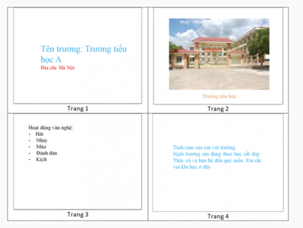 KHỞI ĐỘNGSo sánh hai trang chiếuAn và Khoa tạo trang đầu tiên của bài trình chiếu  Cảnh đẹp quê hương