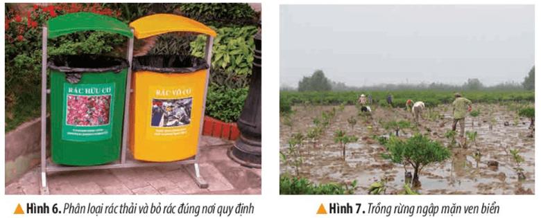 KHỞI ĐỘNGCâu hỏi: Hãy mô tả những điều em quan sát được về thiên nhiên vùng Đồng bằng Bắc Bộ qua hình 1. Giải chi tiết:- Trong hình là một đồng bằng rộng lớn với một con sông hai bên bờ là cánh đồng với những ngôi nhà được xây dựng bên cạnh dòng sông.- Những điều em quan sát được về thiên nhiên vùng Đồng bằng Bắc Bộ qua hình 1:+ Dòng sông Hồng cung cấp nước cho hoạt động sinh hoạt và sản xuất của cư dân; đồng thời bồi đắp phù sa cho các cánh đồng thêm màu mỡ, trù phú.+ Địa hình bằng phẳng; không có núi cao, vực sâu hiểm trở.+ Khí hậu thuận hòa, cây cối tốt tươi.+ Dân cư tập trung đông đúc.KHÁM PHÁ1. VỊ TRÍ ĐỊA LÝCâu hỏi: Đọc thông tin và quan sát hình 2, em hãy:- Xác định vị trí của vùng Đồng bằng Bắc Bộ trên lược đồ.- Kể tên những vùng tiếp giáp với vùng Đồng bằng Bắc Bộ. Giải chi tiết:- Vị trí của vùng Đồng bằng Bắc Bộ trên lược đồ: nằm phía Đông Bắc, nằm ở hạ lưu sông Hồng và sông Thái Bình.- Những vùng tiếp giáp với vùng Đồng bằng Bắc Bộ: phía Bắc giáp với Trung du và miền núi Bắc Bộ, phía Nam giáp với Duyên hải miền Trung2. ĐẶC ĐIỂM THIÊN NHIÊNa) Địa hìnhCâu hỏi: Đọc thông tin và quan sát hình 2, em hãy nêu đặc điểm địa hình của vùng Đồng bằng Bắc Bộ.Giải chi tiết:- Bằng phẳng, độ cao trung bình dưới 25m đồng bằng có dạng hình tam giác và tiếp tục mở rộng về phía biển, Đồng bằng có dạng hình tam giác .b) Khí hậuCâu hỏi: Đọc thông tin, em hãy cho biết:- Nhiệt độ và lượng mưa trung bình năm của vùng Đồng bằng Bắc Bộ.- Các mùa trong năm của vùng.Giải chi tiết:- Nhiệt độ trung bình năm trên 23 độC. Lượng mưa trung bình năm từ 1600 - 1800mm- Vùng Đồng bằng Bắc Bộ có khí hậu nhiệt đới gió mùa, với các mùa xuân, hạ, thu, đông.c) Sông ngòiCâu hỏi: Đọc thông tin và quan sát hình 2, em hãy kể tên và xác định trên lược đồ một số sông lớn ở vùng Đồng bằng Bắc Bộ.Giải chi tiết:- Một số sông lớn như: sông Hồng, sông Thái Bình,..d) Đất và sinh vậtCâu hỏi: Đọc thông tin và quan sát hình 4,5, em hãy:- Cho biết tên loại đất chính ở vùng Đồng bằng Bắc Bộ.- Nêu đặc điểm của sinh vật tự nhiên ở vùng Đồng bằng Bắc Bộ.Giải chi tiết:- Đất chính chủ yếu là đất phù xa màu mỡ, pử ven biển đất phèn, đất mặn ít màu mỡ hơn.- Sinh vật tự nhiên của vùng rất phong phú, chịu tác động mạnh mẽ bởi con người.3. MỘT SỐ THUẬN LỢI VÀ KHÓ KHĂN Ở VÙNG ĐỒNG BẰNG BẮC BỘCâu hỏi: Đọc thông tin, em hãy nêu những thuận lợi và khó khăn ở vùng Đồng bằng Bắc Bộ.Giải chi tiết:- Thuận lợi cho việc giao lưu, trao đổi hàng hóa với vùng khá, địa hình bằng phẳng thuận lợi cho giao thông, sinh hoạt, có hệ thống sông ngòi dày đặc cung cấp nước cho sinh hoạt và sản xuất, phát triển đường thủy.- Khó khăn là ảnh hưởng của mùa đông nhiệt độ vùng xuống thấp, ảnh hưởng đến sinh trưởng của cây trồng, vật nuôi, sức khỏe con người,vào mùa hạ mưa nhiều thường gây ngập lụt.4. BẢO VỆ THIÊN NHIÊN VÙNG VÙNG ĐỒNG BẰNG BẮC BỘCâu hỏi: Đọc thông tin và quan sát các hình 6,7, em hãy cho biết một số biện pháp để bảo vệ thiên nhiên ở vùng Đồng bằng Bắc Bộ.Giải chi tiết:Để bảo vệ thiên nhiên cần thực hiện nhiều biện pháp : sử dụng phân bón hữu cơ, xử lí nước thải, phân loại rác.…LUYỆN TẬPCâu hỏi: Hoàn thành bảng sau vào vở:Giải chi tiết:Yếu tố tự nhiênĐặc điểmẢnh hưởngĐịa hình- Tương đối bằng phẳng, độ cao trung bình dưới 25 m.- Địa hình có dạng hình tam giác và vẫn tiếp tục mở rộng về phía biển.- Thuận lợi cho giao thông, sinh hoạt và sản xuất của người dân.Khí hậu- Khí hậu nhiệt đới gió mùa, nhiệt độ trung bình năm trên 23°C; lượng mưa trung bình năm từ 1600 mm đến 1800 mm.- Mùa hè nóng ẩm, mưa nhiều; mùa đông lạnh, ít mưa.- Mùa hạ mưa nhiều, nước sông dâng cao, gây ngập lụt.- Mùa đông lạnh giá, ảnh hưởng đến sự phát triển của cây trồng, vật nuôi và sức khỏe con người.Sông ngòi- Hệ thống sông ngòi dày đặc với nhiều sông lớn.- Sông ngòi cung cấp lượng nước và phù sa lớn.- Cung cấp nước cho sinh hoạt và sản xuất, phát triển giao thông đường thuỷ.VẬN DỤNG
