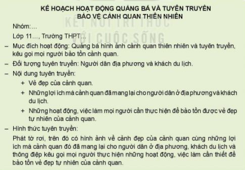 Giải HĐTN 11 kết nối: Chủ đề 6 Bảo tồn cảnh quan thiên nhiên | Giao bài ...