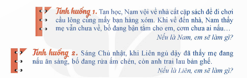 1. ĐỘNG VIÊN, CHĂM SÓC NGƯỜI THÂN TRONG GIA ĐÌNH