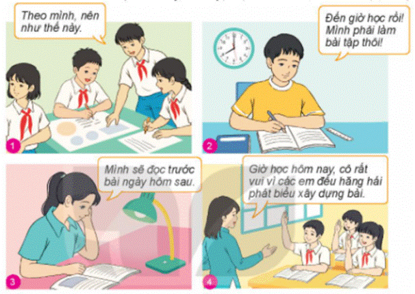 1. Biểu hiện của học tập tự giác, tích cực