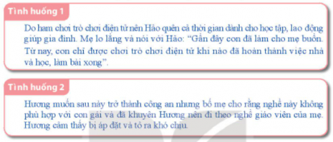 Hoạt động 1: Tìm hiểu về sự lắng nghe tích cực ý kiến của người thân trong gia đình