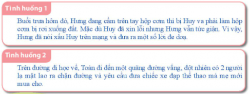 Hoạt động 1: Chia sẻ những tình huống nguy hiểm trong cuộc sống