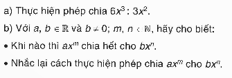 I. CHIA ĐƠN THỨC CHO ĐƠN THỨC