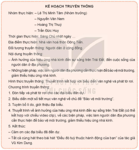 Hoạt động 1: Tìm hiểu về ảnh hưởng của hiệu ứng nhà kính đến sự sống trên Trái Đất và biện pháp giảm thiểu hiệu ứng nhà kính