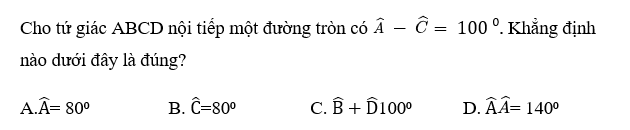 A. TRẮC NGHIỆM