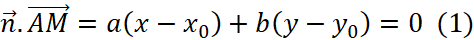 1. PHƯƠNG TRÌNH TỔNG QUÁT CỦA ĐƯỜNG THẲNG