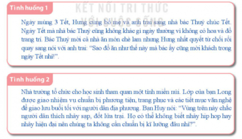 Hoạt động 1: Nhận diện hành vi giao tiếp, ứng xử có văn hóa và tôn trọng sự khác biệt