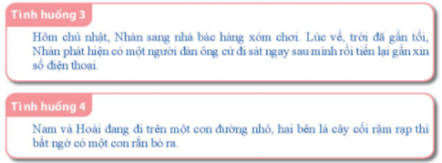 Hoạt động 1: Chia sẻ những tình huống nguy hiểm trong cuộc sống