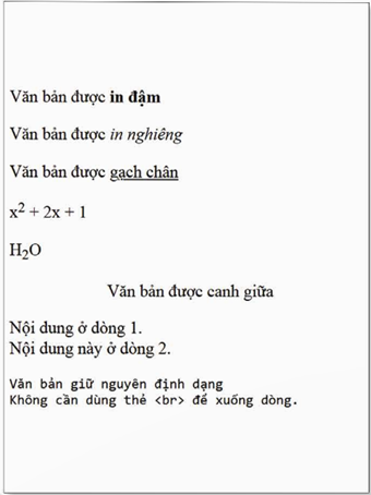 1. Các thẻ định dạng cơ bản