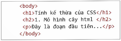 1. ĐỊNH DẠNG VĂN BẢN BẰNG CSS