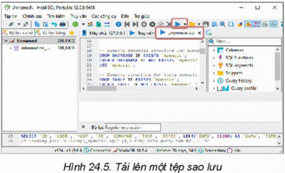 I. NHIỆM VỤ 1. THỰC HÀNH SAO LƯU CSDL