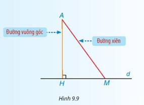 Khái niệm đường vuông góc và đường xiên: