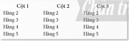 1. Định kiểu cho bảng