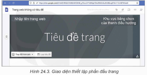 Nhiệm vụ 1. Làm quen với giao diện đầu tiên của Google Sites