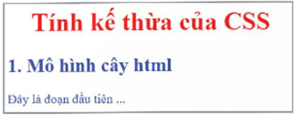 1. ĐỊNH DẠNG VĂN BẢN BẰNG CSS