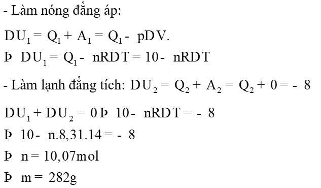 BÀI 13: BÀI TẬP VỀ KHÍ LÍ TƯỞNG
