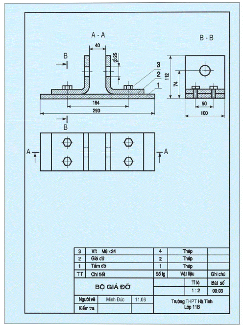 BÀI 14: BẢN VẼ CƠ KHÍ (13 CÂU)