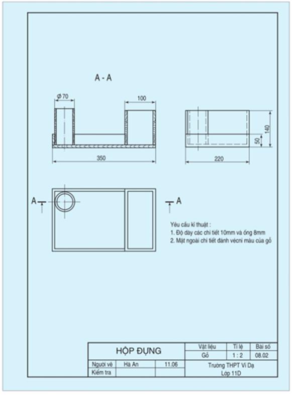 BÀI 18: QUY TRÌNH THIẾT KẾ KĨ THUẬT (15 CÂU)