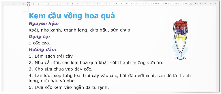 I. YÊU CẦU CẦN ĐẠT