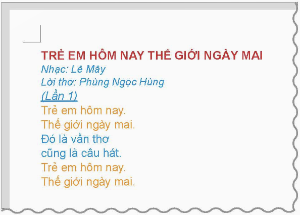 I. YÊU CẦU CẦN ĐẠT