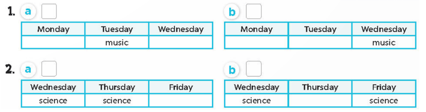 UNIT 7: OUR TIMETABLE