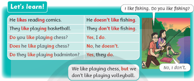 UNIT 10: Do they like fishing?
