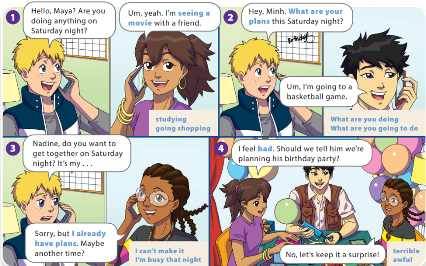 UNIT 5: I’M MEETING FRIENDS LATER