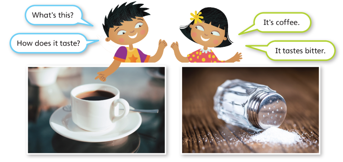 1. Look. Ask and answer. (Nhìn. Hỏi và trả lời.)