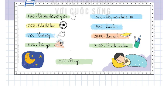 Tiết 2 – Hoạt động giáo dục: Thời gian biểu của em